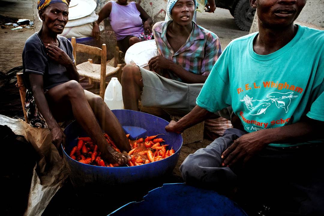 Open air grocery store in downtown Port-au-Prince Haiti in 2008. Photo 3 of 22