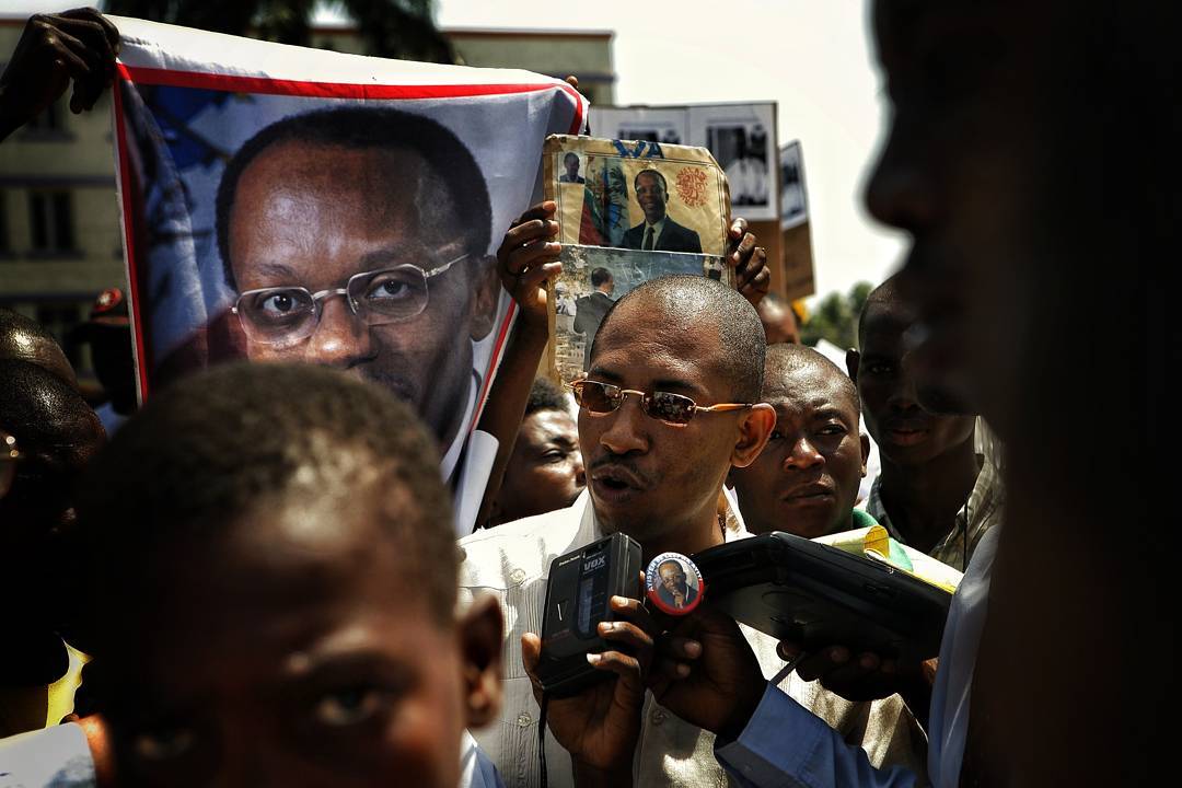 Protests in downtown Port-au-Prince Haiti in 2008. Photo 9 of 22