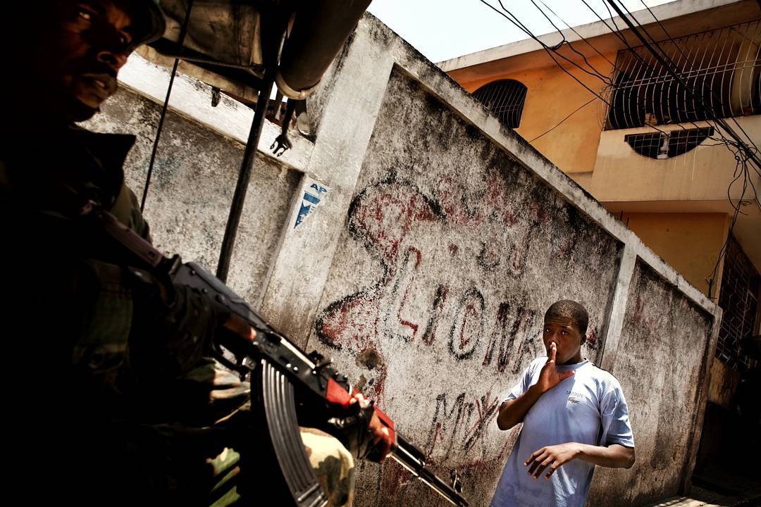 A Sri Lankan soldier working for the UN patrols in and around Cite Soleil in Port au Prince Haiti in 2008. Photo 17 of 2