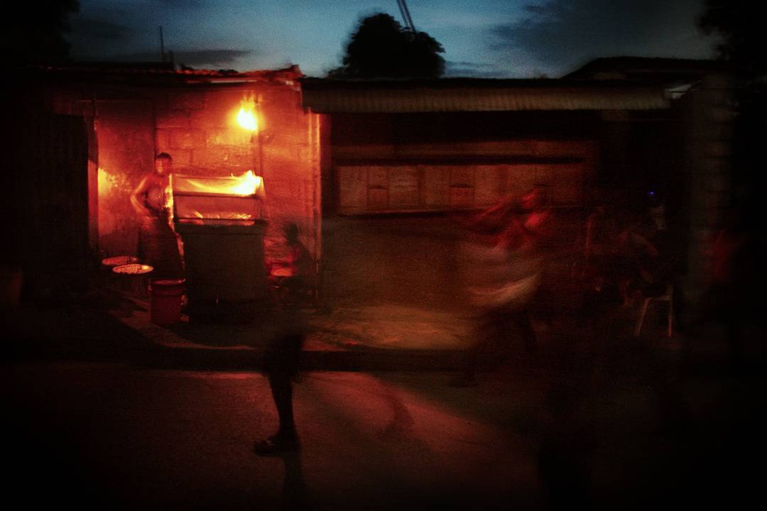 Blurry Sri Lankan soldier working for the UN patrol in and around Cite Soleil in Port au Prince Haiti in 2008. Photo 18 