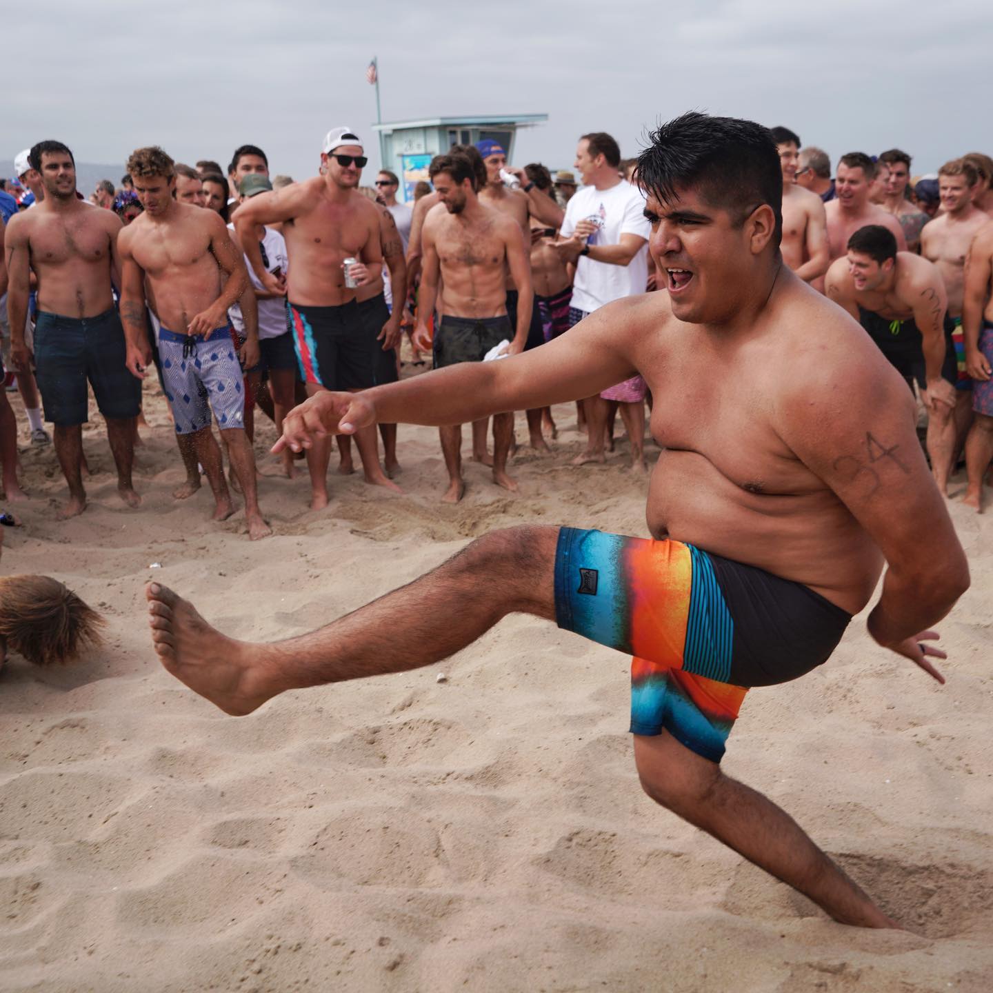 Hermosa Beach Iron Man. Run/swim/chug. It’s all vomit and spit until the swastikas come out